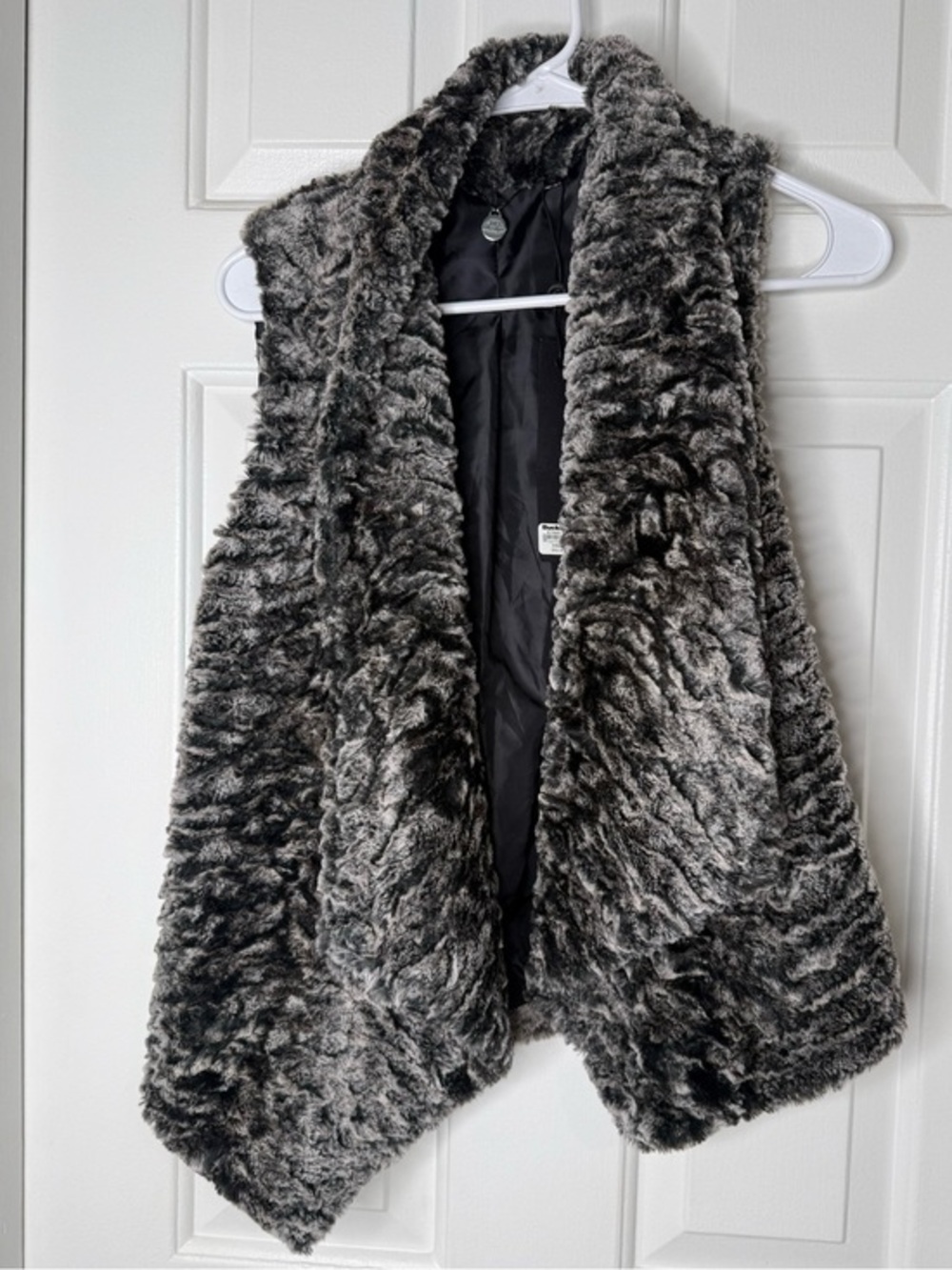 BKE Gray Faux Fur-Lined Vest